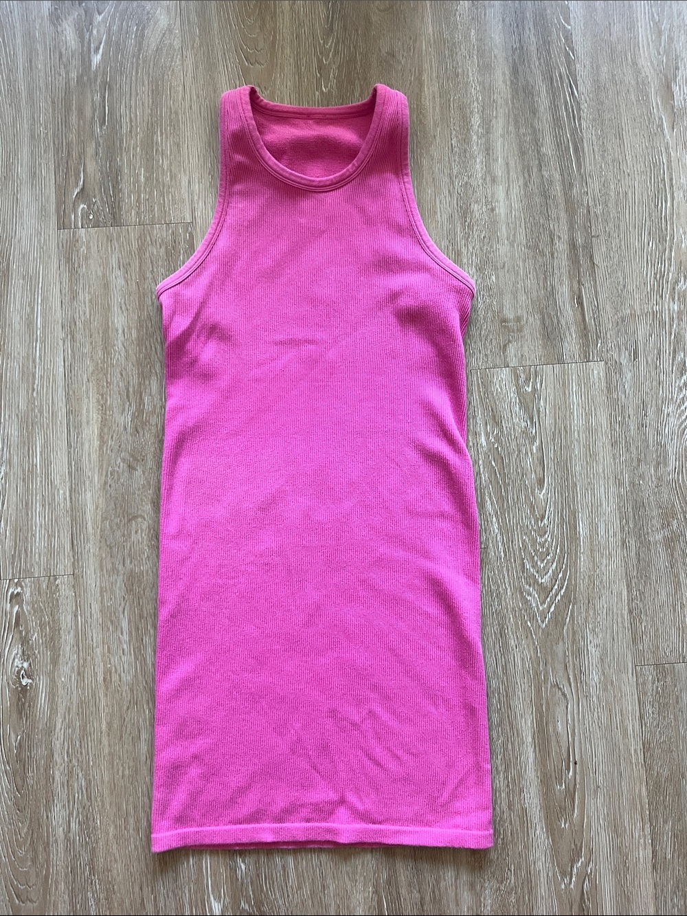 Alo Pink Ribbed Tank Dress - Picture 2 of 4